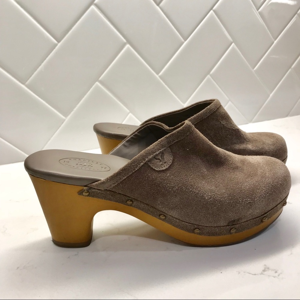 American Eagle Outfitters Suede Clogs